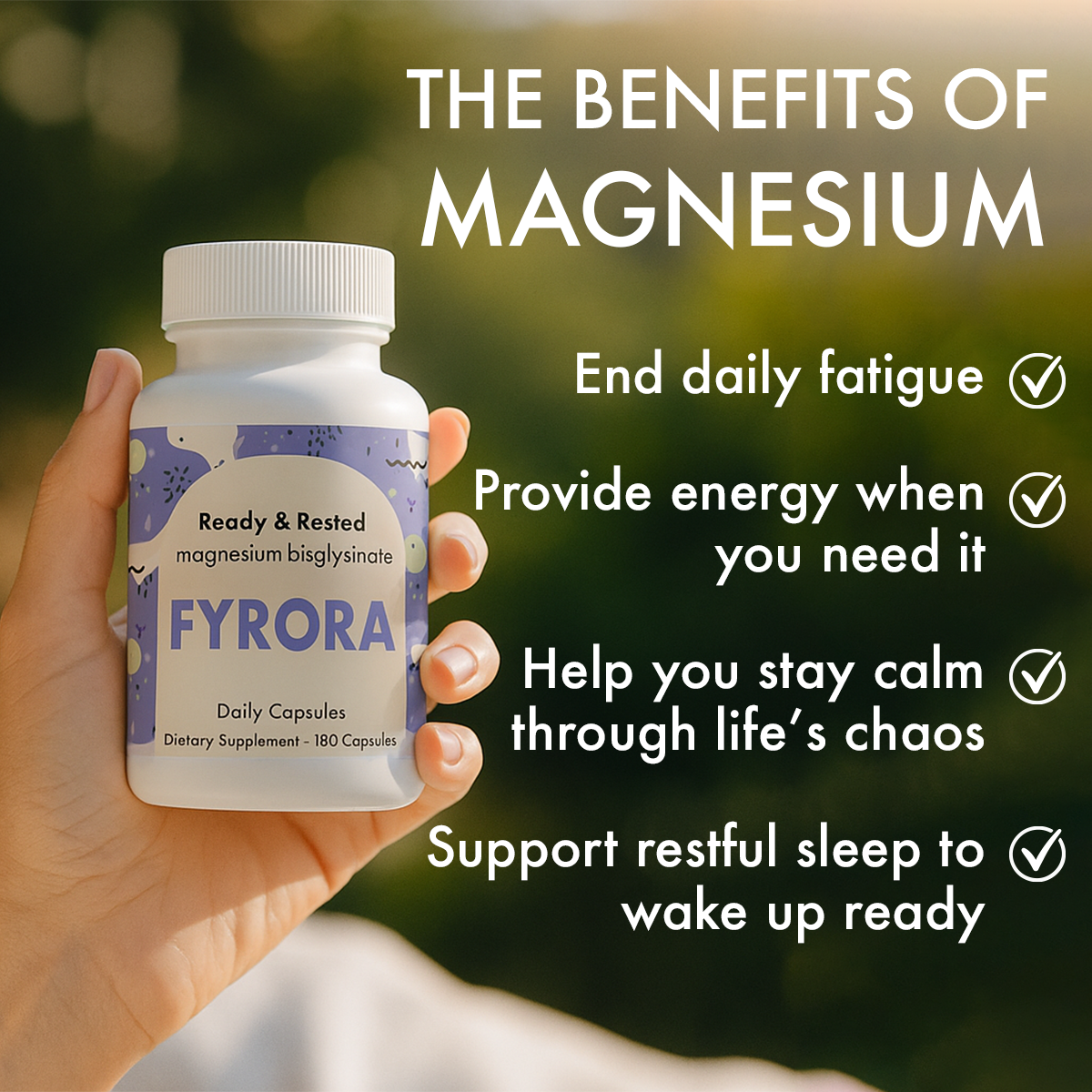 Fyrora® Ready & Rested Magnesium Bisglycinate Capsules