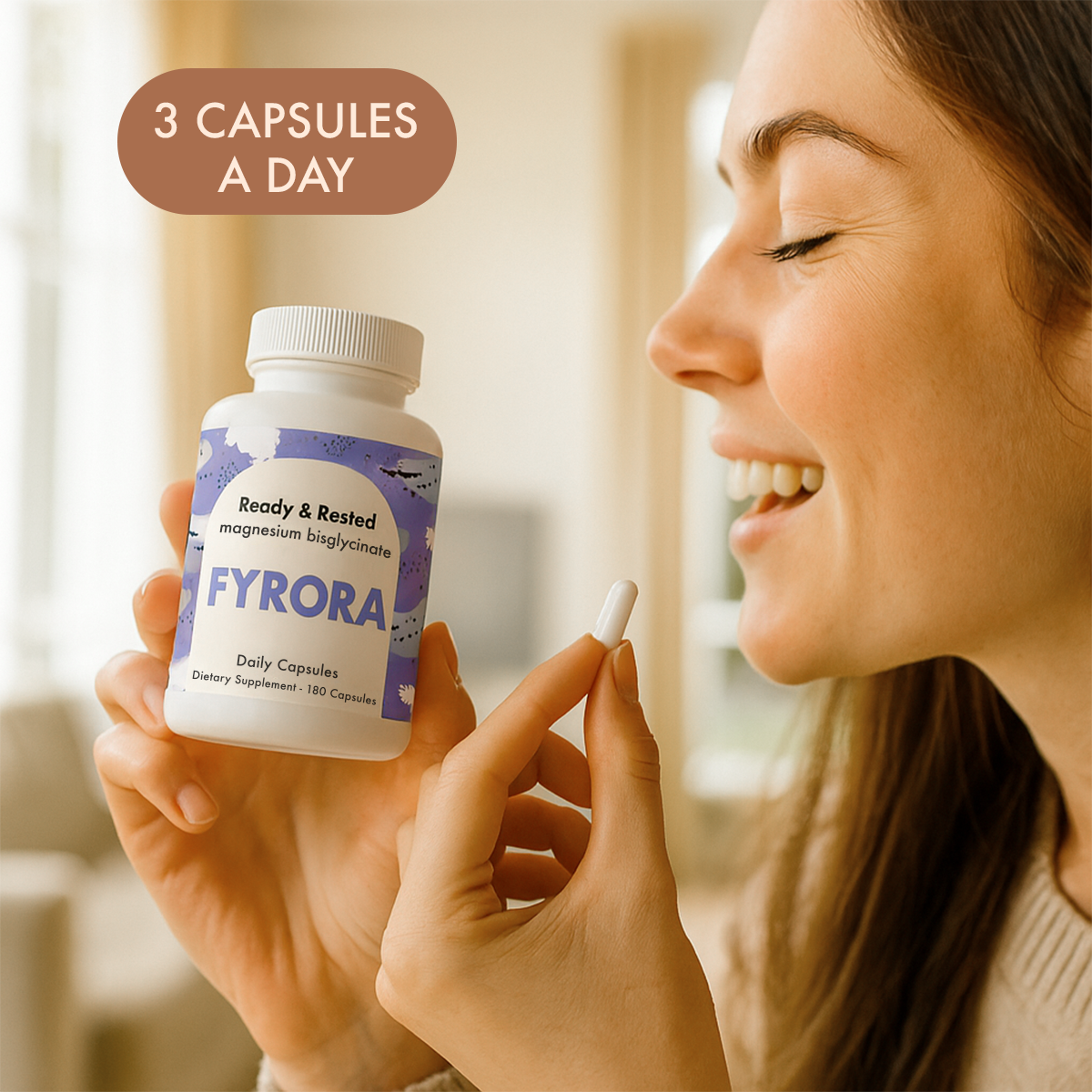 Fyrora® Ready & Rested Magnesium Bisglycinate Capsules