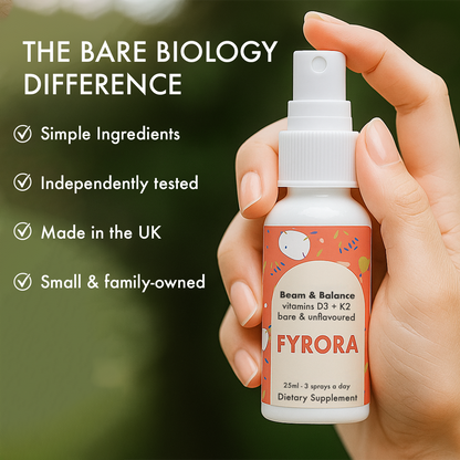 Fyrora® Beam & Balance Unflavoured Vitamin D3 + K2 Spray